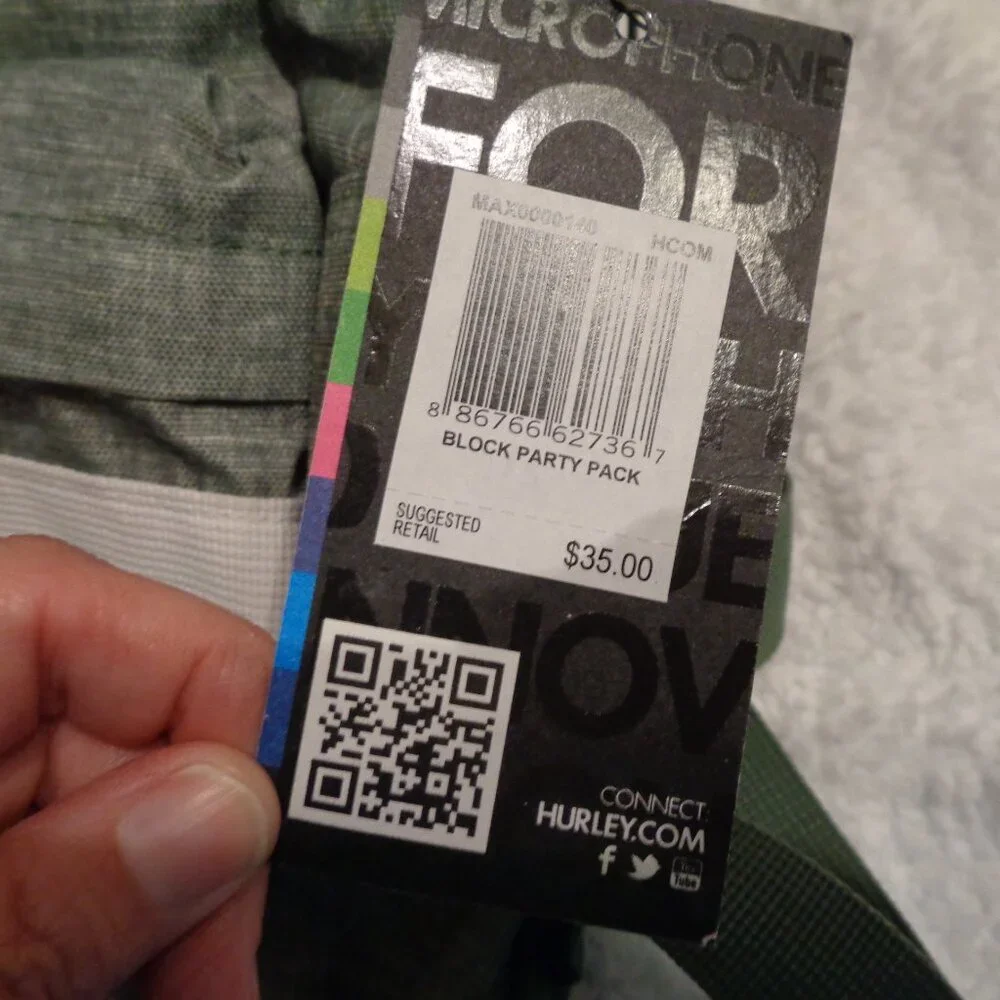 Hurley Block Party Pack Backpack NWT